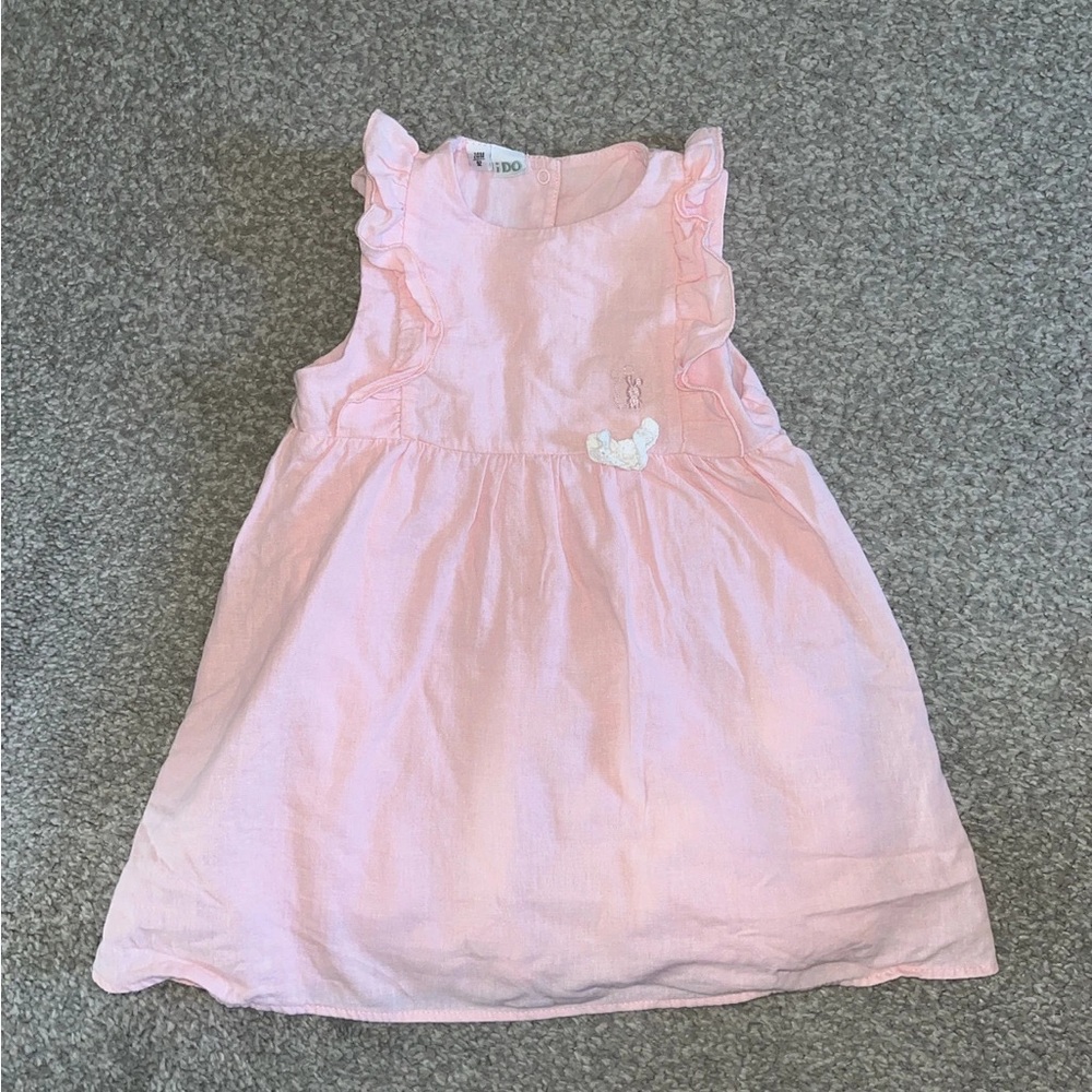 Pink Ruffled Sleeveless Dress